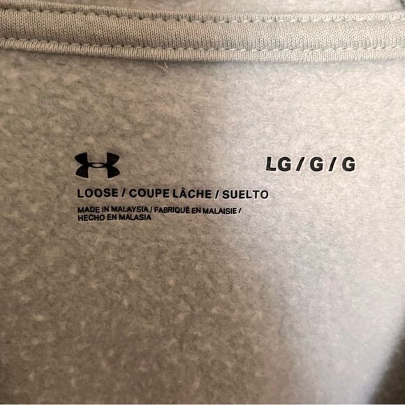 Under Armour Loose Fit Micro-thread Ribbed Fleece Hoodie in Mint Size Large - Picture 3 of 11